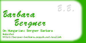 barbara bergner business card